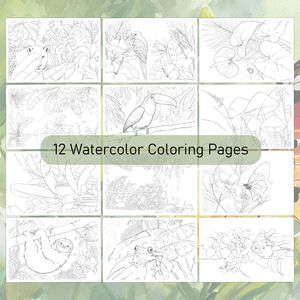Set di 16 Fogli per Pittura a Freddo, Carta per Acquerello 100% Cotone, Blocco per <span class=keywords><strong>Colorare</strong></span> ad Acquerello per Adulti, Principianti, Artisti - Product Image 6