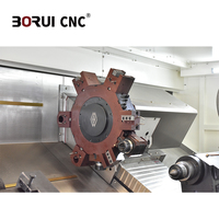 BR650D CE-zertifizierte CNC-Schrägbett-Drehmaschine mit hoher Steifigkeit, Fanuc-Steuerung und Späneförderer für die Bearbeitung schwerer Metallteile