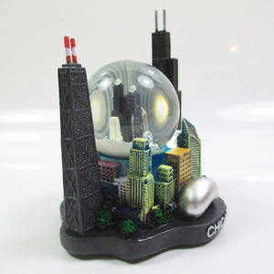 Globo de Nieve de Chicago, Estados Unidos, con Estatua de Edificio, Figura Coleccionable, Regalos de Viaje para Niños - Product Image 3