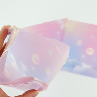 Sachet Doypack Personnalisé à 3 Soudures Latérales en Matériaux Recyclés, Imprimé sur Mesure avec Fermeture Éclair pour Emballage Alimentaire, Nourriture pour Animaux, Snacks, Thé