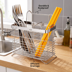 Cesta de Almacenamiento Metálica para Cocina con Diseño de Gancho, Resistente al Óxido, Estante de Alambre de Una Sola Capa para Organización de Artículos Diversos - Product Image 3