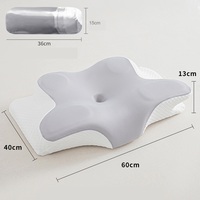 Oreillers de lit ergonomiques en mousse à mémoire de forme, forme papillon concave, orthopédiques, rafraîchissants, anti-acariens, personnalisables