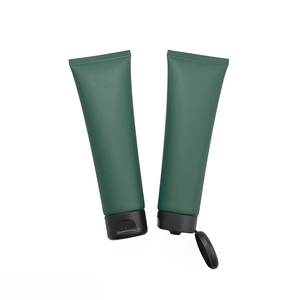 Tube d'emballage cosmétique vert foncé 50g, tube de crème pour les mains 100ml, tube de nettoyant visage en plastique mat avec bouchon à clapet - Product Image 3