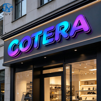 Enseigne LED personnalisée pour entreprise, enseigne lumineuse 3D, logo rétroéclairé, lettres en acrylique RGB, enseignes extérieures étanches pour devantures de magasins