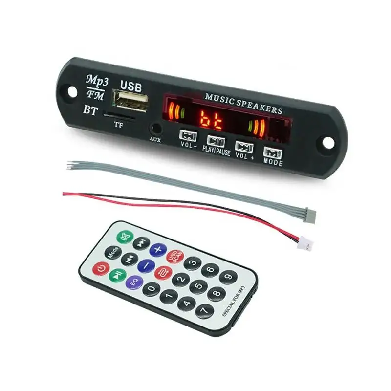 YJL 5.0 MP3/WMA/WAV/APE/FLAC placa decodificadora de áudio do carro USB TF FM módulo de rádio MP3 BT reprodutor de música