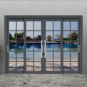 Puerta Corredera <span class=keywords><strong>de</strong></span> <span class=keywords><strong>Aluminio</strong></span> para Interiores <span class=keywords><strong>de</strong></span> Casa u Hotel, Diseño Moderno <span class=keywords><strong>de</strong></span> Puerta Francesa <span class=keywords><strong>de</strong></span> Vidrio Corredera - Product Image 2
