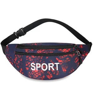 Riñonera de moda unisex con patrón de letras, impermeable, resistente al desgaste, con cremallera, en forma de dumpling, para teléfono móvil y fitness, al por mayor - Product Image 3