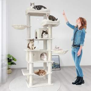Gros moderne en bois massif grande tour d'arbre à chat de luxe confortable extérieur corde rayure fabrication personnalisée pas cher meubles pour chat de compagnie - Product Image 6