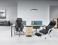 Chaise de bureau ergonomique pliable avec appui-tête réglable, dossier haut en tissu respirant, chaise de direction pivotante pour ordinateurs