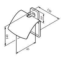 Support mural pour rouleau de papier toilette en acier inoxydable chromé, étanche, facile à installer, Metalique 51021-CR, vente en promotion