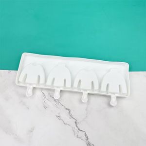 Moule à glace en silicone 4 cavités en forme de <span class=keywords><strong>pull</strong></span> de Noël, pour bâtonnets de fromage et crème glacée <span class=keywords><strong>maison</strong></span> DIY - Product Image 3