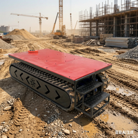 Châssis chenillé électrique industriel télécommandé à couleur personnalisable pour un mouvement stable sur terrains complexes et sols molletonnés