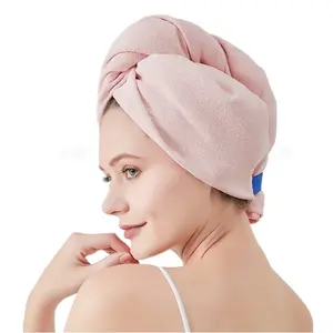Personalizado SPA extravagante microfibra ampla borda cabelo envoltório mulheres encaracolado cabelo cuidados secagem turbante toalha para cabelos molhados rápido