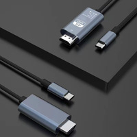 Cable de Transmisión de Pantalla Tipo C a Macho, Adaptador de Video Multidispositivo para Consola de Juegos Steam, Laptop, Tablet, Teléfono Móvil, Monitor