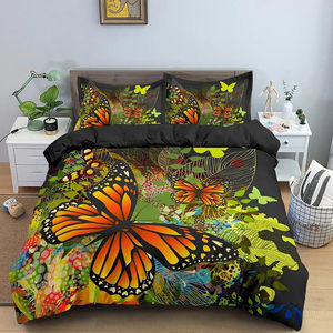 Ensemble de housse de couette personnalisée pour chambre à coucher fleur <span class=keywords><strong>papillon</strong></span> housse de couette pour hôtel fabricant de gros - Product Image 3