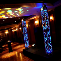 Tótem de Iluminación para DJ de Aleación de Aluminio 6082-T6 de Primera Calidad, 6.56 pies (2 m), Cuadrado, Duradero, Plateado, Certificado por TUV CE ISO9001