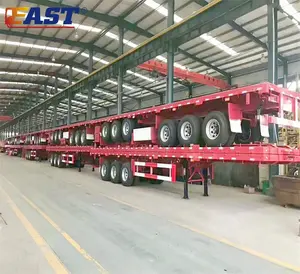 EAST 2axles 3 Axles 4axles 20ft 40ft Flatbed Semi Container Truck Tralier flatdeck semi trailer