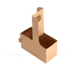 Fabricante logotipo personalizado impresión bebida caliente café <span class=keywords><strong>Boba</strong></span> té para llevar tazas portador cajas de papel Sushi comida para bebés en relieve en caja - Product Image 5