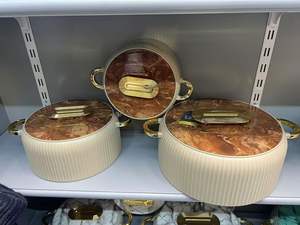 Meilleures ventes sur le marché africain : Ensemble de casseroles isothermes 2L, 4L, 6.5L avec finition brillante de qualité supérieure - Product Image 1