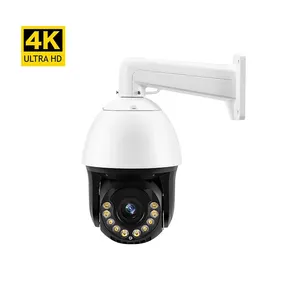 36X 광학 줌 HD 8MP 6 인치 고속 돔 유선 IP POE 보안 야외 자동 추적 PTZ 4K 풀 컬러 감시 카메라
