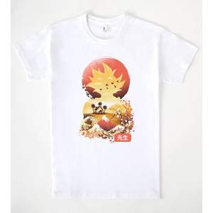 Camiseta Ukiyo E House, diseño de arte japonés blanco, ropa informal unisex - Product Image 1