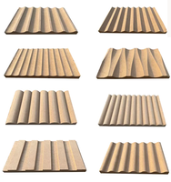 Papier peint/panneaux muraux à motifs circulaires, décoration murale en bois MDF 3D pour couloir