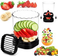 Coupe-fruits, coupe-fraises, coupe-raisins, coupe-œufs, coupe-melon, outil de cuisine amovible avec plaque de pression