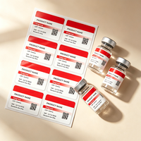 Étiquettes d'emballage personnalisées en vinyle imperméable et résistant à la chaleur pour bouteilles en verre avec code-barres 3ml 5ml 10ml