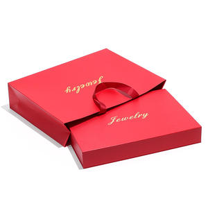 Spot all'ingrosso di fascia alta rosso alla moda collana di perle Set scatola quadrata orecchini <span class=keywords><strong>anello</strong></span> <span class=keywords><strong>festa</strong></span> <span class=keywords><strong>della</strong></span> <span class=keywords><strong>mamma</strong></span> confezione regalo scatola - Product Image 3