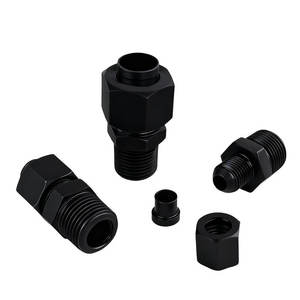 ข้อต่อท่อเหล็กคาร์บอนแบบปลายบานเกลียวตัวผู้สำหรับระบบไฮดรอลิก 6-28 มม. ออกซิเดชั่นสีดำ - Product Image 2