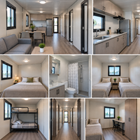 Maison préfabriquée en conteneur au design élégant, résistante au vent, 3 chambres, extensible, 20 pieds, pour habitation