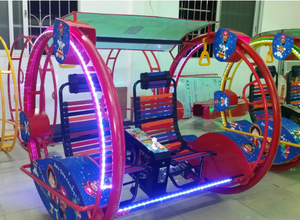 Balançoire intérieure à rotation de 360 degrés en fibre de verre et en métal Happy Leswing Car Ride Autres produits de parc d'attractions au terrain de jeu - Product Image 5