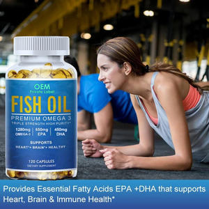 OEM Wild Alaskan Fischöl Kapseln mit 1280mg <span class=keywords><strong>Omega</strong></span> <span class=keywords><strong>3</strong></span> hochreines EPA DHA Supplement für eine gesunde Herz hirn gesundheit - Product Image 4