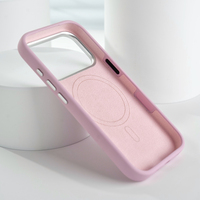 Coque de téléphone magnétique en silicone liquide à motif floral JOYPORODO V-S01, design original, pour iPhone 14 15 16 17 Pro Max, coque tendance antichoc