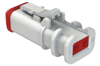 Conector de Cable Hembra de 2 Vías Original Amphenol AT06-2S-OMGRN, IP67 Impermeable, Verde, para Moldeo por Inyección # 16 Contactos