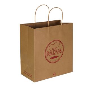 Bolsa de Regalo de Papel Kraft con Logotipo, Tamaño, Color y Diseño Personalizados, Bolsa de Compras Blanca para Supermercado, para Ropa, Velas, Manualidades y Alimentos - Product Image 1