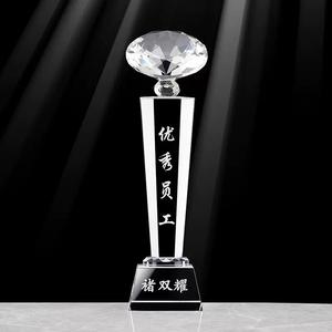 Kleine Brücke Neues Design Bestseller Maßgefertigte Diamant-Auszeichnung Polierte Gravierte Stern-Kristalltrophäe Themen-Kunsthandwerk - Product Image 2