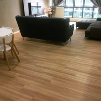 1,0mm Verschleißfester Rutschfester Parkett-Wasserdichter Vinyl-Bodenbelag in Rollen mit Einfacher Textur und Farbenfrohem Design für Apartments, 3D-Modell-Lösung