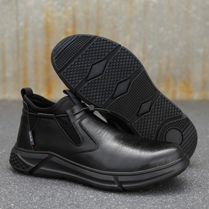 Zapatos Casuales de Cuero y Goma Antideslizantes, Ligeros, Sin Cordones, Estándar <span class=keywords><strong>EN</strong></span>, Zapatos de Seguridad para Cocina y Restaurante, Sin Cordones - Product Image 2