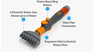 <span class=keywords><strong>Brosse</strong></span> de nettoyage portative, 6 Jets d'eau puissants, <span class=keywords><strong>filtre</strong></span> de <span class=keywords><strong>piscine</strong></span> et de Spa, <span class=keywords><strong>cartouche</strong></span> nettoyante, outil pour enlever les débris et la saleté, avec adaptateur - Product Image 3