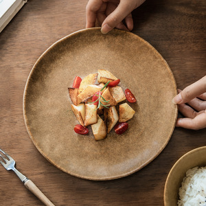 Assiettes à dîner en céramique de style japonais de 8 pouces <span class=keywords><strong>pour</strong></span> restaurant, <span class=keywords><strong>cuisine</strong></span>, vaisselle, service, assiette à sushi en porcelaine - Product Image 3