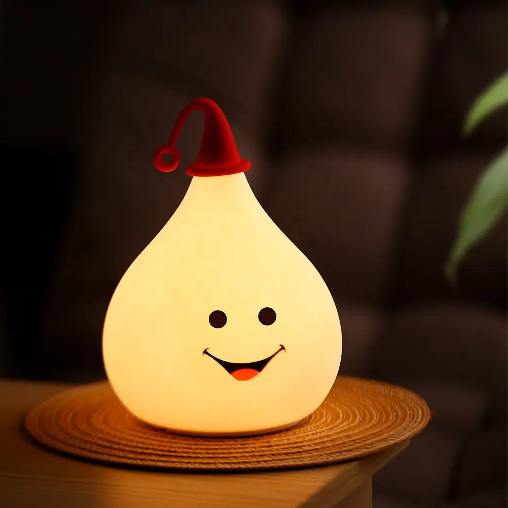 Baby Happy Smile Silicone Lamp Portable Hanging Lamp In Children's Bedroom Color Changing Creative Silicone Night Light