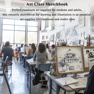 Bloc de Dibujo Foska de 60 Páginas/30 Hojas con Espiral, Páginas Suaves para Dibujar, Pintar y Hacer Bocetos con Materiales Mixtos - Product Image 6