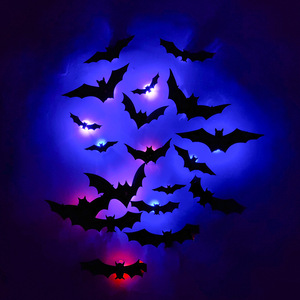 Luz LED 3D de Murciélago para Halloween, Adhesivo de Pared con Diseño de Murciélago para Decoración de Paredes de Halloween - Product Image 1