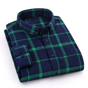 <span class=keywords><strong>Camicia</strong></span> <span class=keywords><strong>a</strong></span> <span class=keywords><strong>quadri</strong></span> scozzese da uomo in flanella scozzese <span class=keywords><strong>camicia</strong></span> Casual in cotone spazzolato - Product Image 2