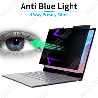 Nanodlucent Filter Laptop 14 inci, rasio aspek 16:9 layar Privasi dapat dilepas HP Dell Acer Asus kompatibel sebagian besar ponsel