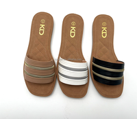 Nouveau design OEM logo personnalisé chaussures sandales plates pour dames été fabricant de pantoufles pour femmes