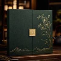 Feuille d'emballage en similicuir vert foncé 300 g/m² en résine écologique anti-ondulation pour bijoux, montres et feuilles d'orchidée