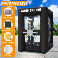 Cabine gonflable pour souffler de l'argent, machine à attraper de l'argent gonflable pour événements, publicité
