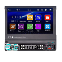 Reproductor MP5 para Auto de 7 Pulgadas y 1 Din, Pantalla Táctil Capacitiva IPS, Sistema de Audio y Video Estéreo Multimedia para Auto